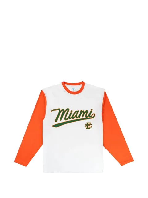 ERIC EMANUEL logo-print long-sleeve T-shirt