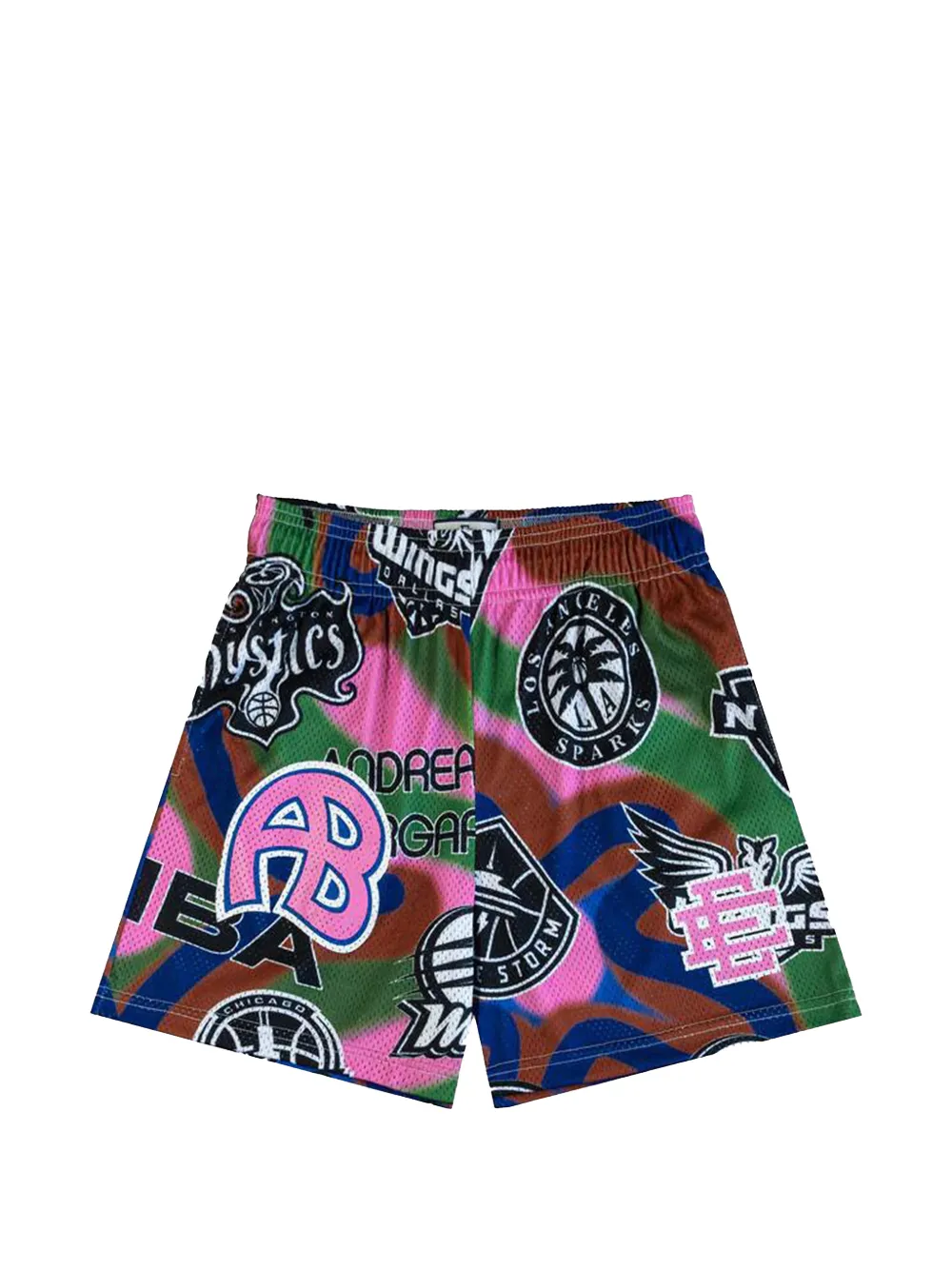 ERIC EMANUEL EE logo-detail multi-print shorts - Rosa