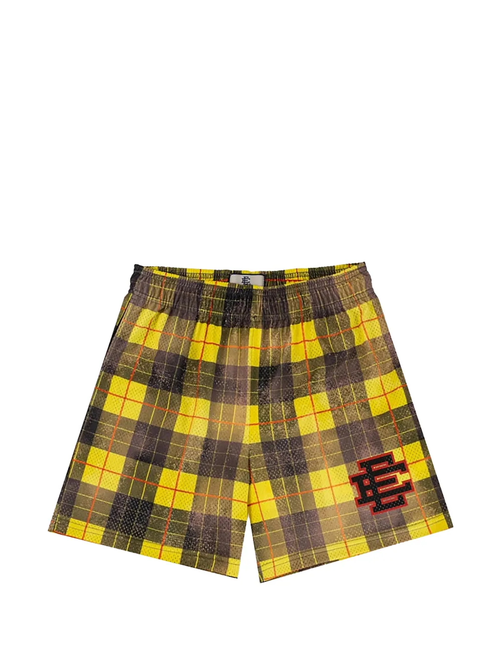 ERIC EMANUEL plaid mesh shorts - Giallo
