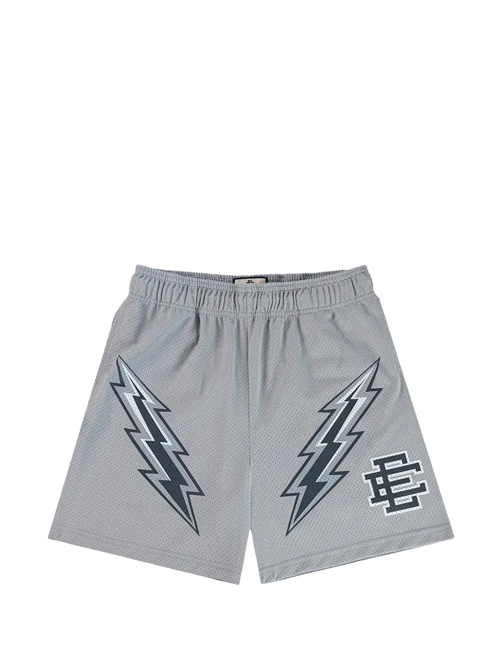 ERIC EMANUEL Maryland lightning bolt-print mesh shorts - Grigio