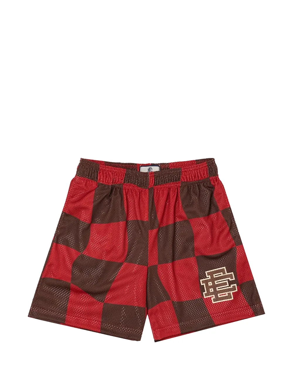 ERIC EMANUEL wavy-check shorts - Rosso