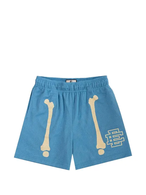 ERIC EMANUEL EE logo-detail bone-print shorts