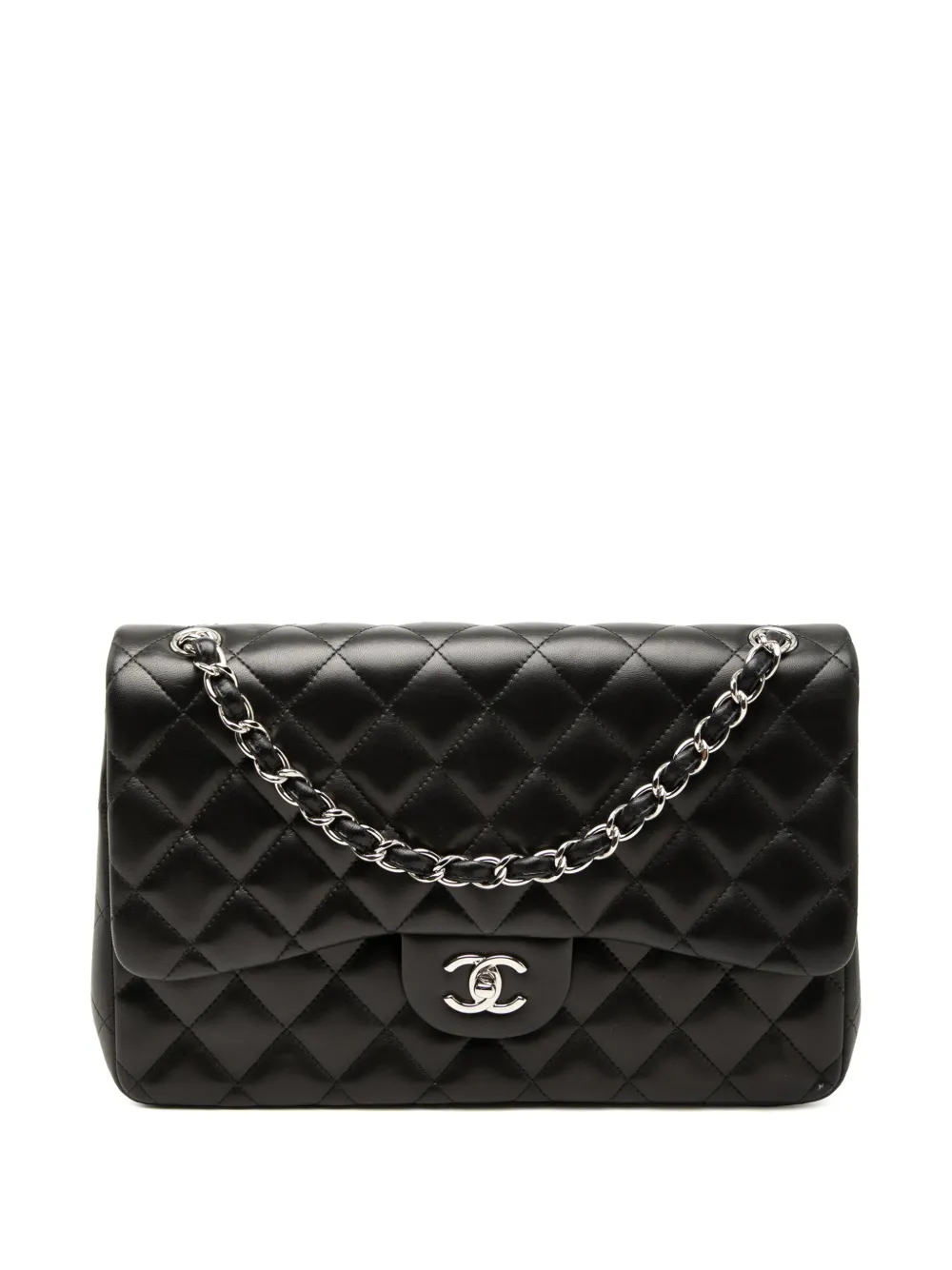 CHANEL Pre-Owned 2012 Jumbo Classic Lambskin Double Flap shoulder bag - Schwarz