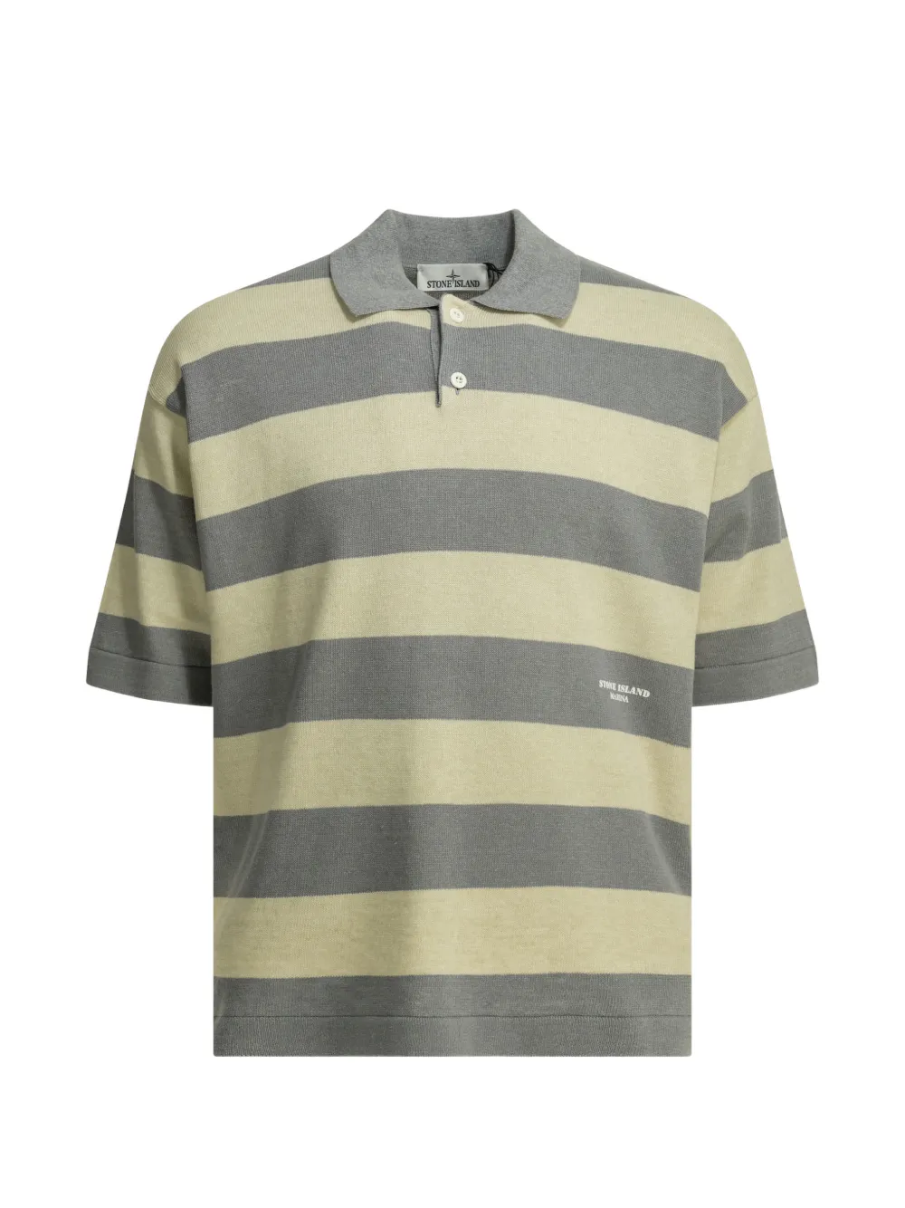 Stone Island Marina horizontal-stripe polo shirt - Grigio