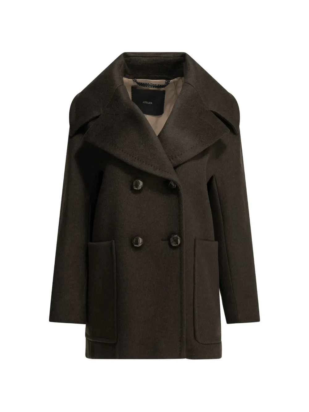 Max Mara double-breasted cashmere coat - Braun