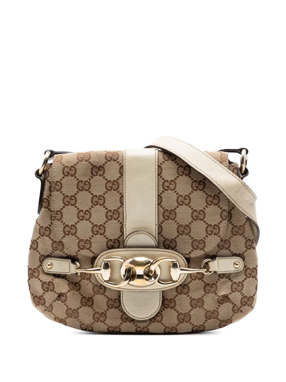 Gucci Pre-Owned 2000-2015 GG Canvas Horsebit shoulder bag - Weiß