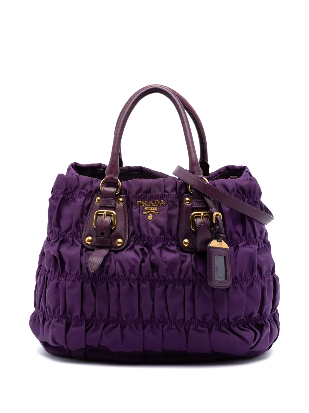 Prada Pre-Owned 2010-2026 Tessuto Gaufre satchel - Violett