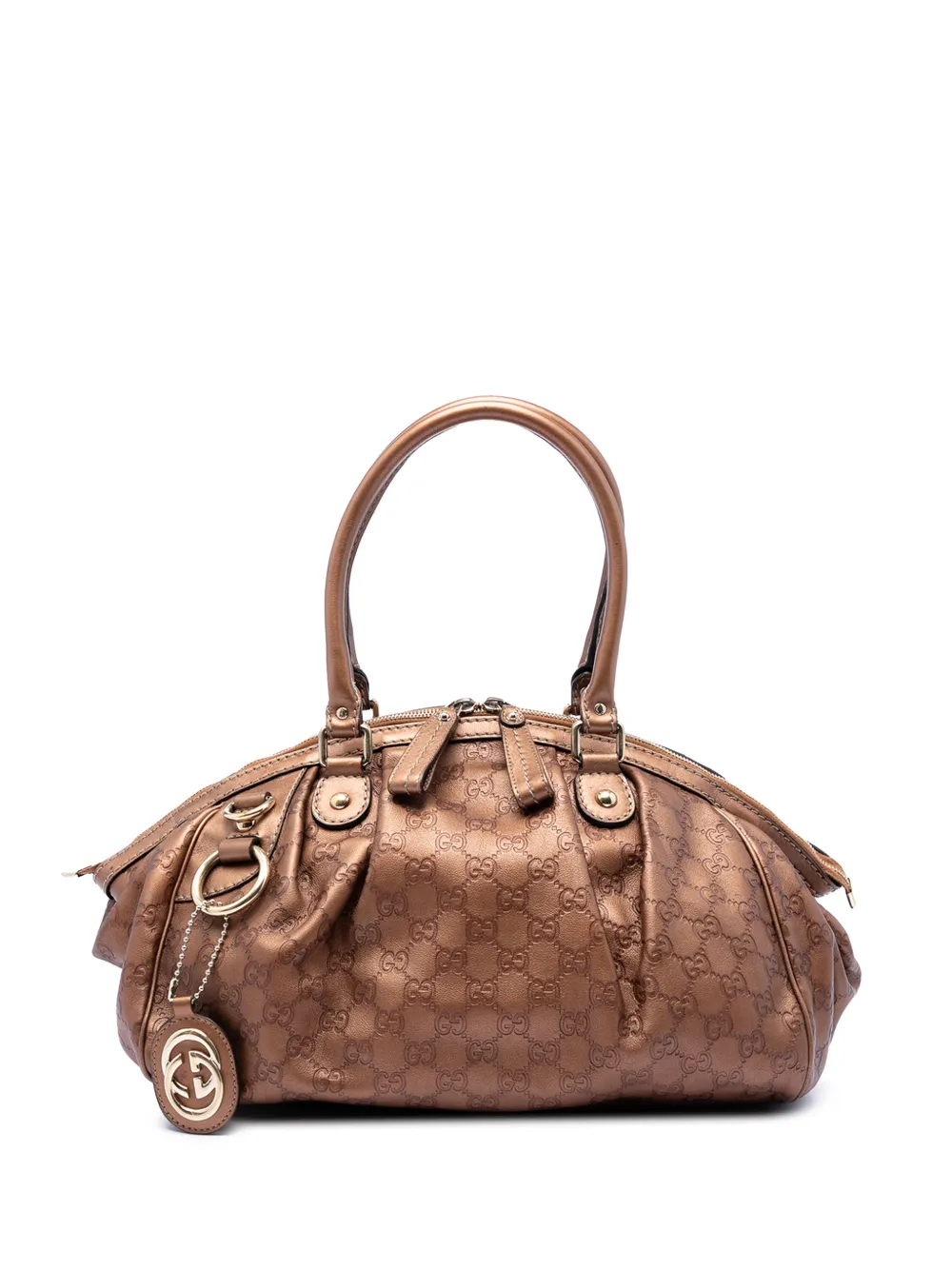 Gucci Pre-Owned 2016-2026 Guccissima Sukey satchel - Marrone