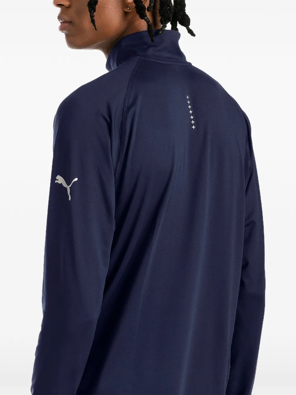 PUMA Ignite performance top met halve rits Blauw