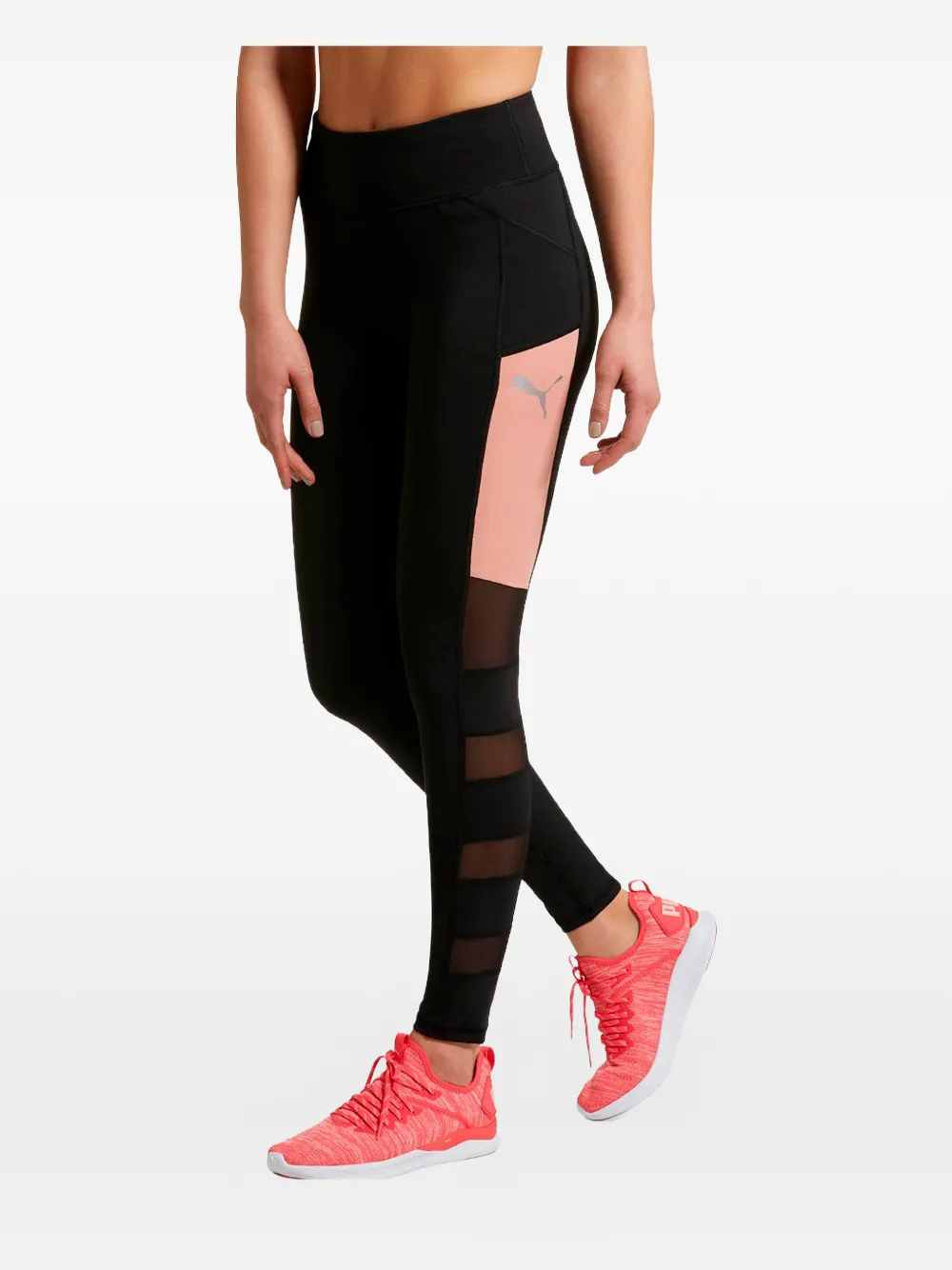 PUMA Legging met logodetail Zwart