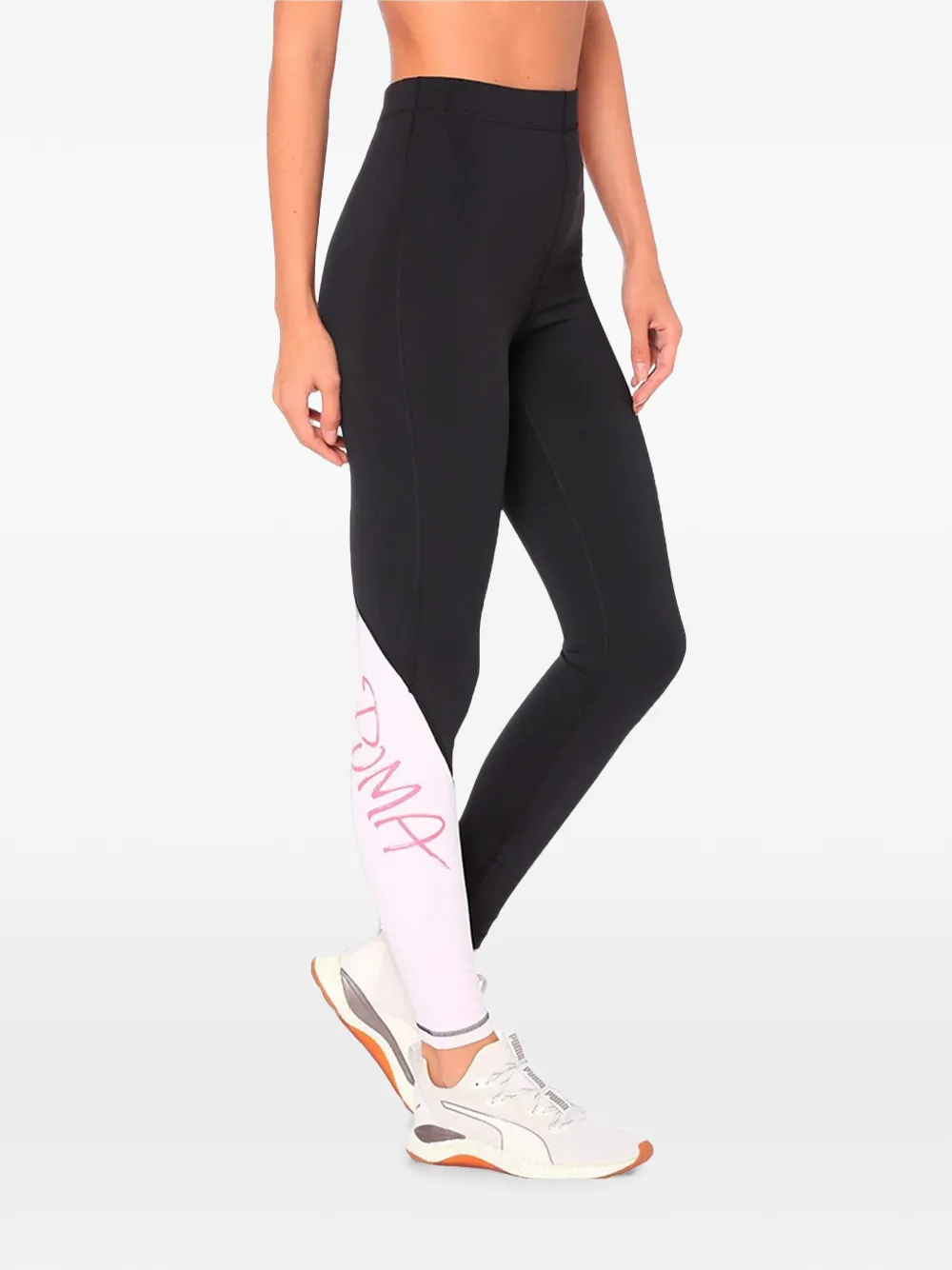 PUMA Legging met logoprint Zwart