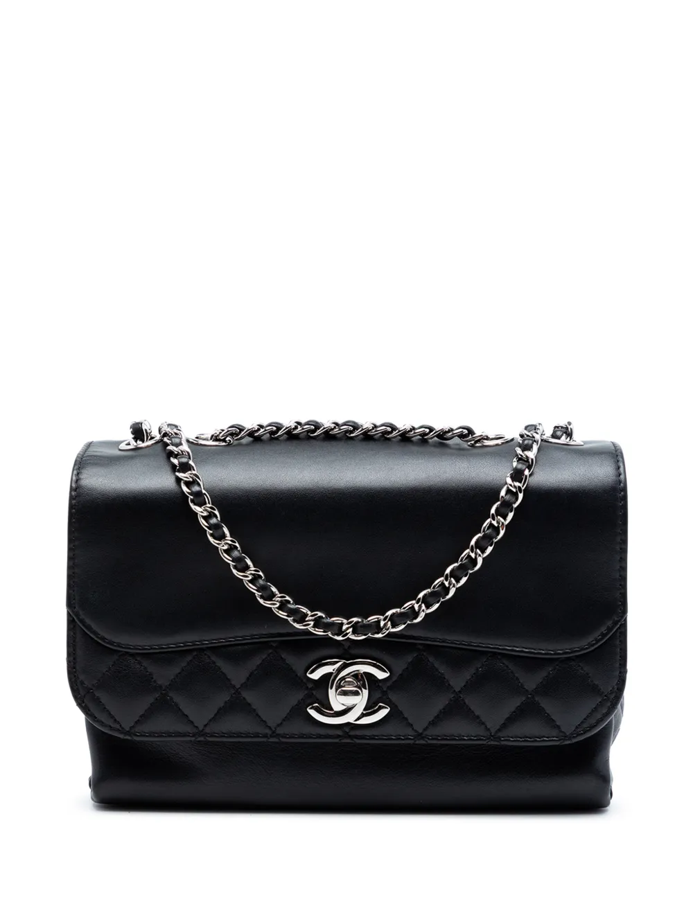 CHANEL Pre-Owned 2016-2017 Mini Calfskin Tramezzo Flap crossbody bag - Nero