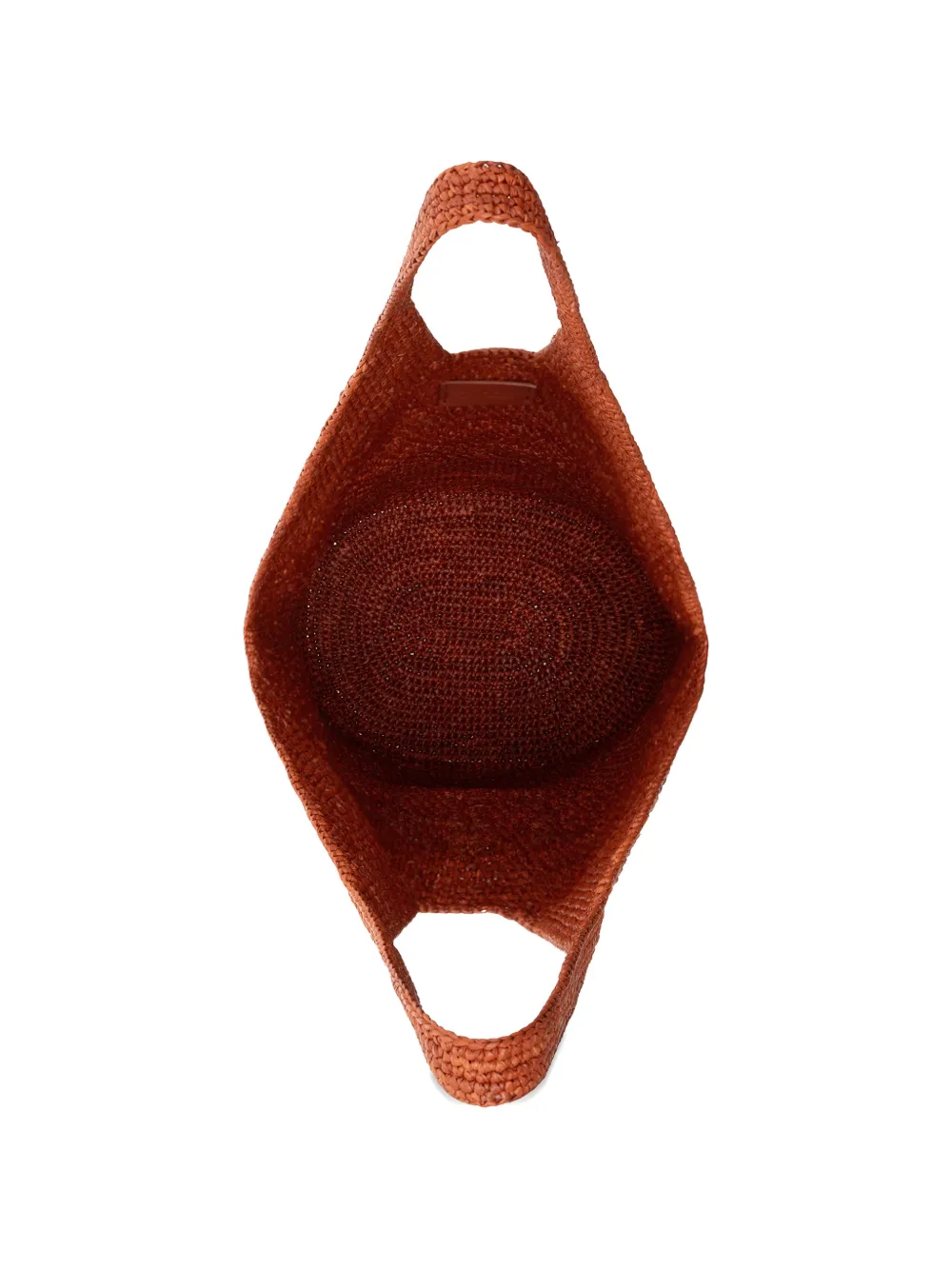 ANINE BING Leah raffia shopper met logo Rood