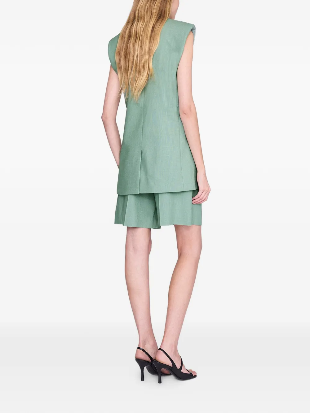 ANINE BING Bryson geplooide shorts Groen