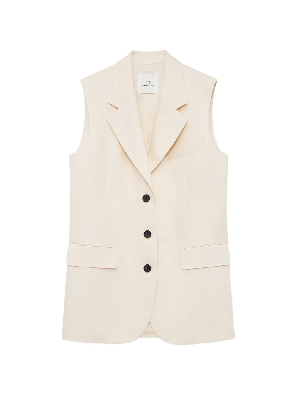 ANINE BING Sara notched-lapels vest - Nude