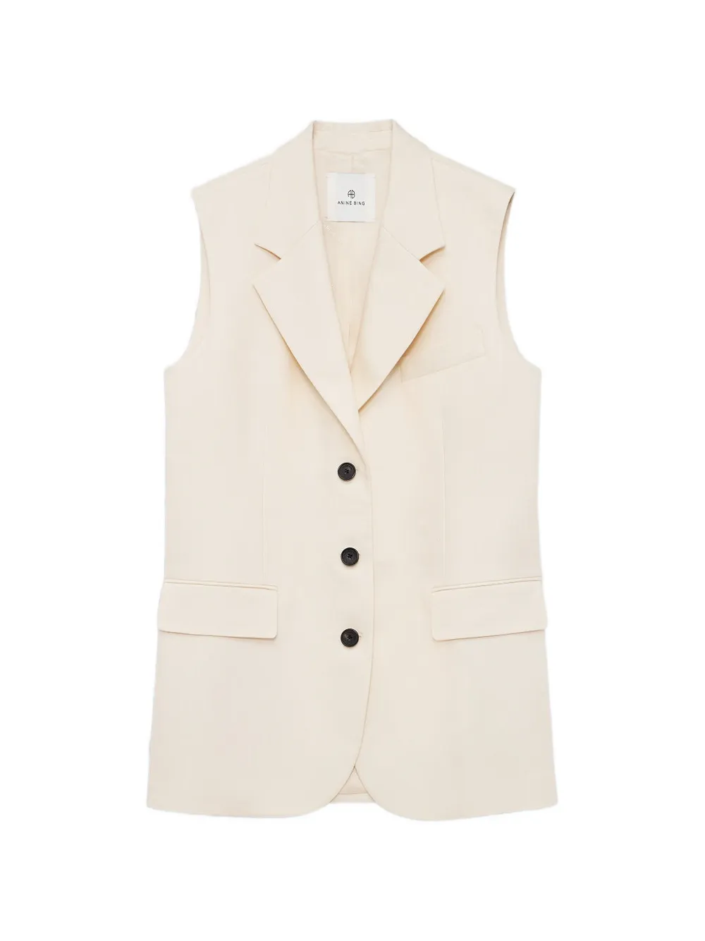 ANINE BING Sara notched-lapels vest - Nude