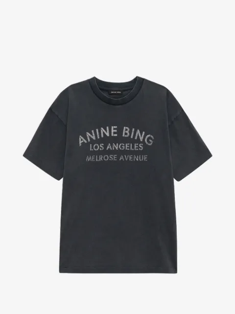 ANINE BING Melrose T-shirt med stempeltryk