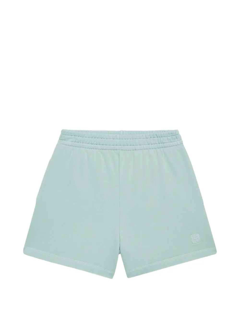 ANINE BING Kam logo-embroidered shorts - Verde