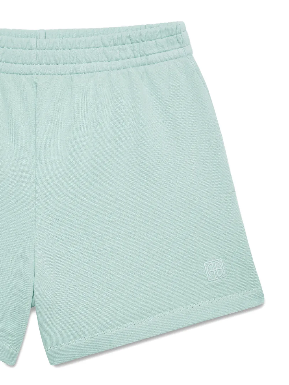 ANINE BING Kam shorts met geborduurd logo Groen