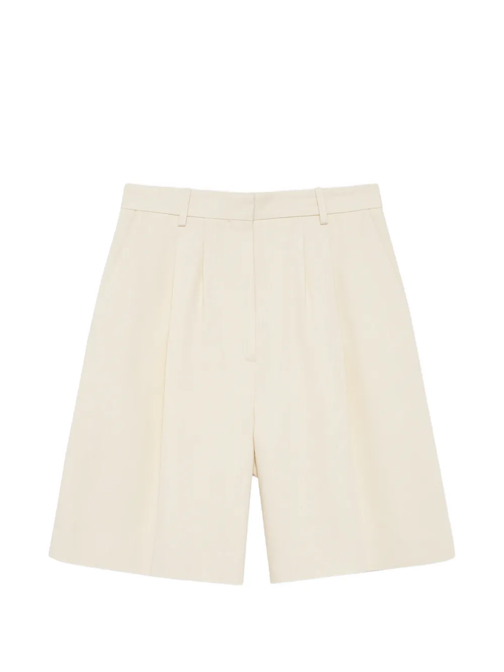 ANINE BING Brice pleated shorts - Nude