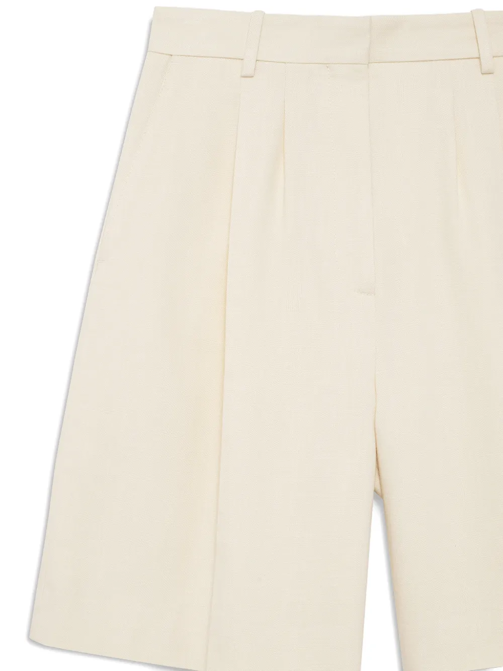 ANINE BING Brice geplooide shorts Beige