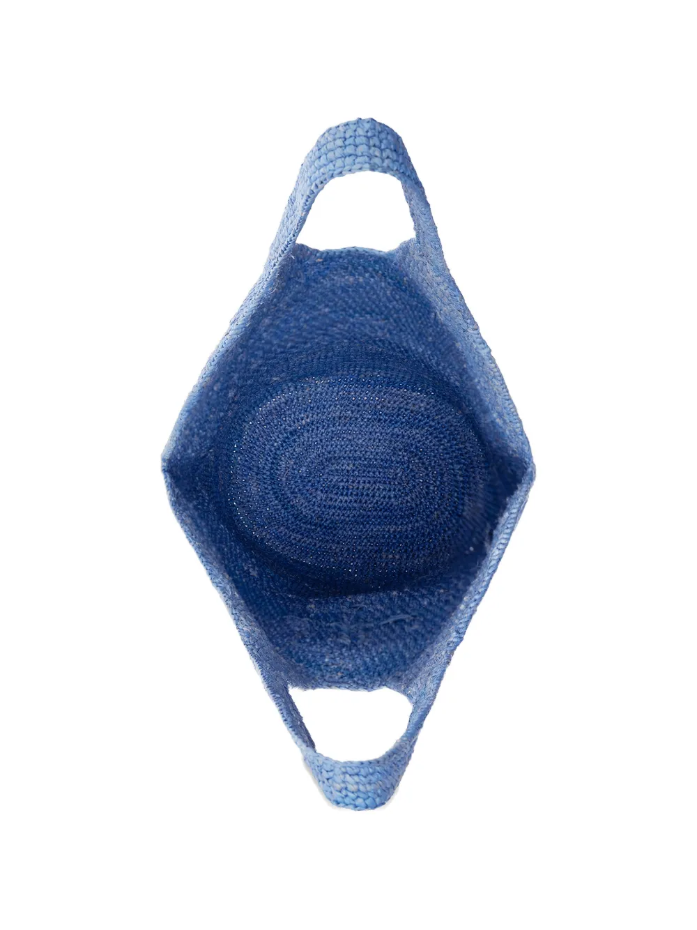 ANINE BING Leah raffia shopper met logo Blauw