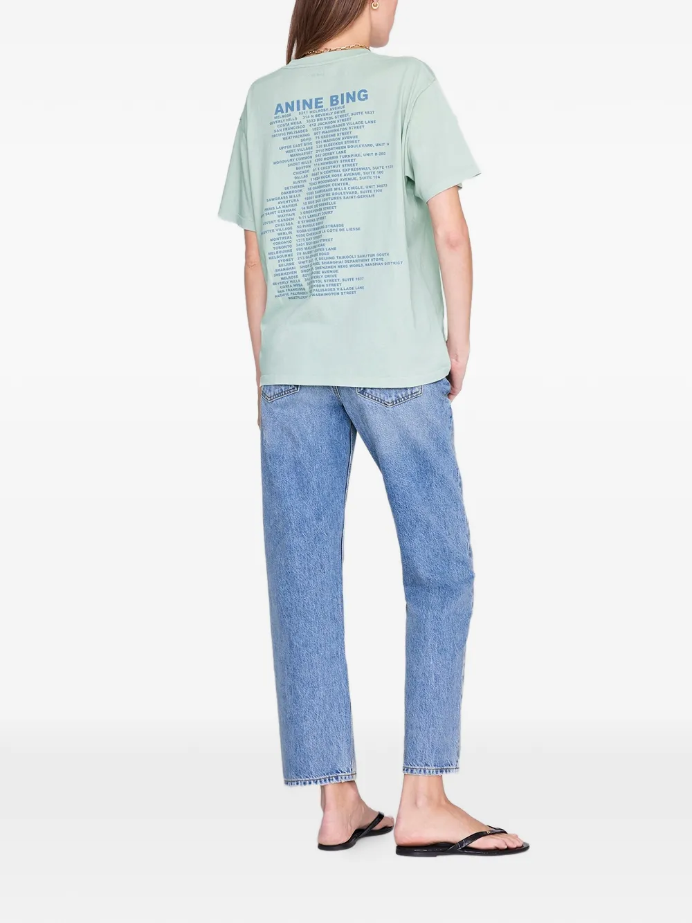 ANINE BING Cade T-shirt met logoprint Groen