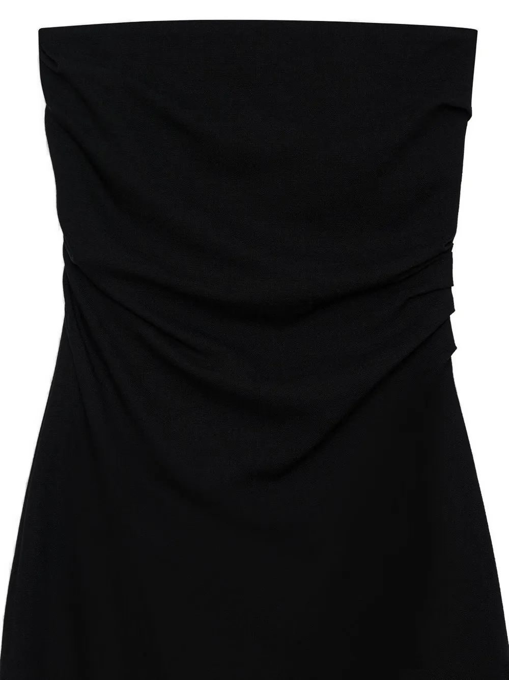 ANINE BING Tyla strapless gesmockte midi-jurk Zwart
