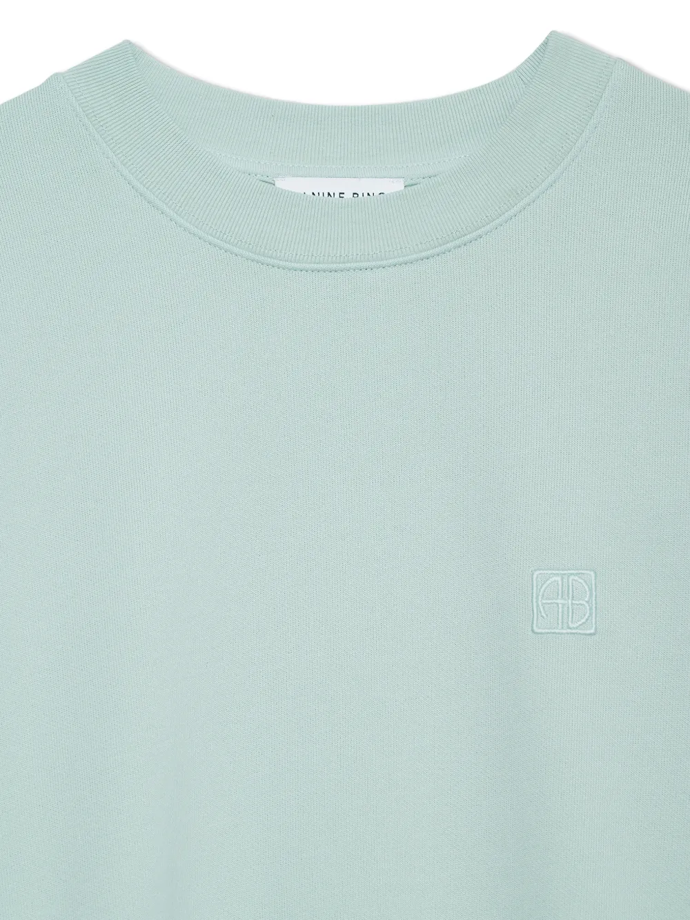 ANINE BING Miles sweater met geborduurd logo Groen