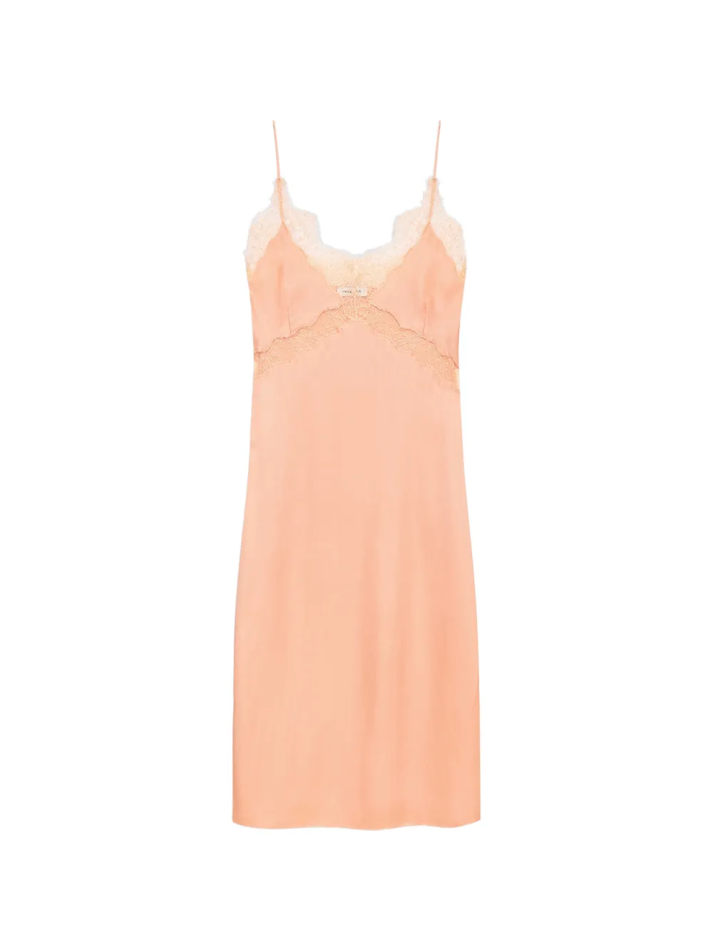ANINE BING Carissa lace-trim midi dress - Orange