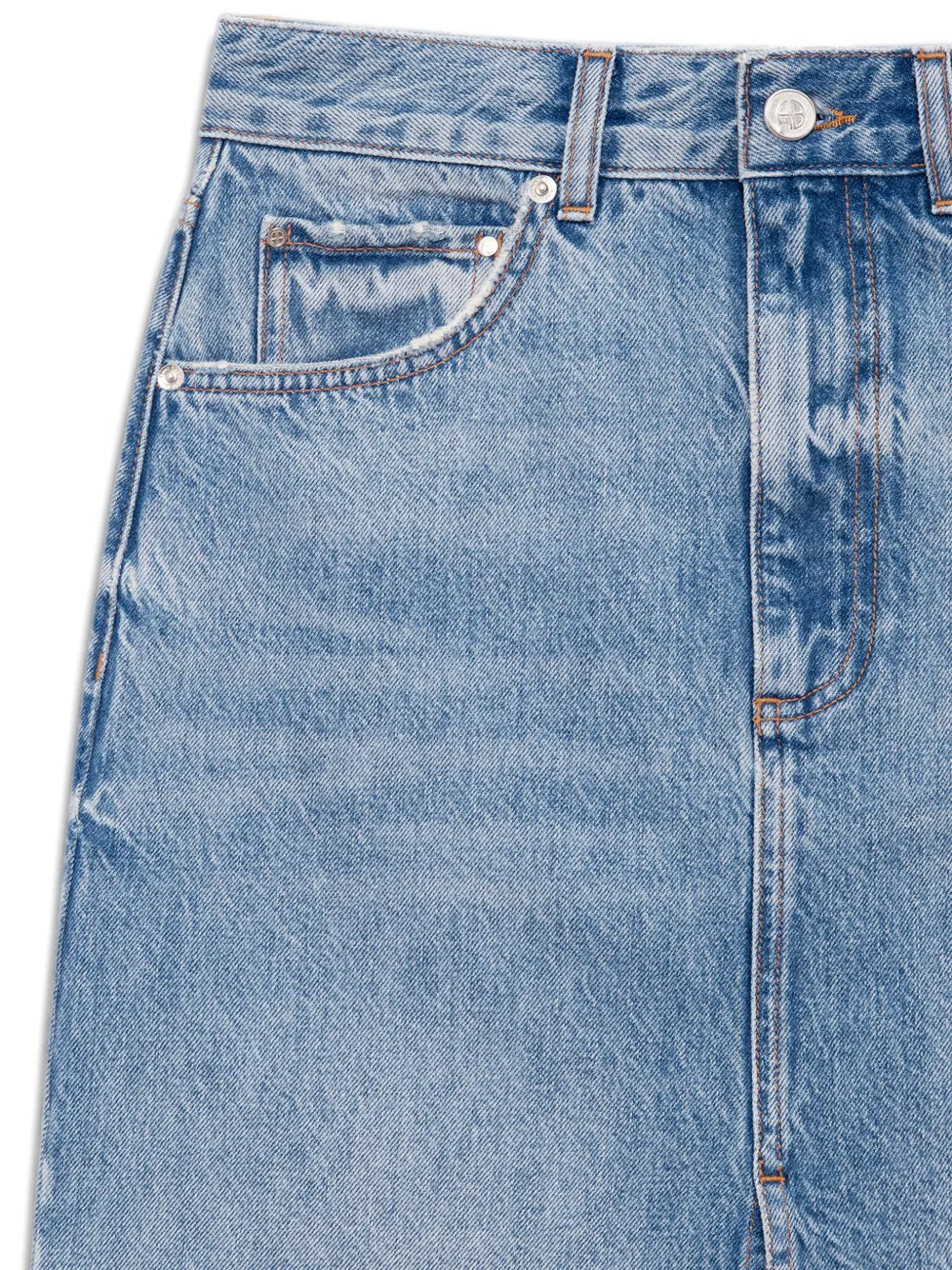 ANINE BING Jamey midi-rok met split Blauw