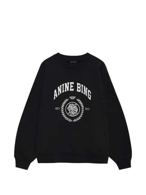 ANINE BING sudadera con hombros caídos y logo estampado