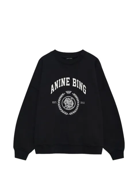 ANINE BING sudadera con hombros caídos y logo estampado