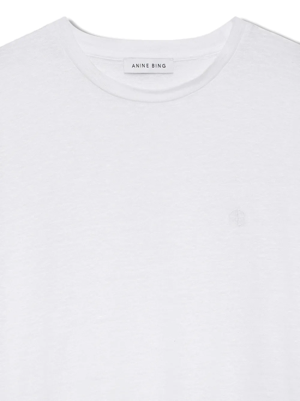 ANINE BING Cade T-shirt met geborduurd logo Wit