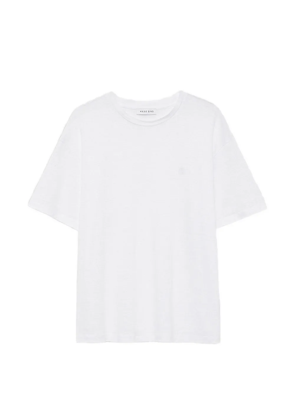 ANINE BING Cade T-shirt met geborduurd logo Wit