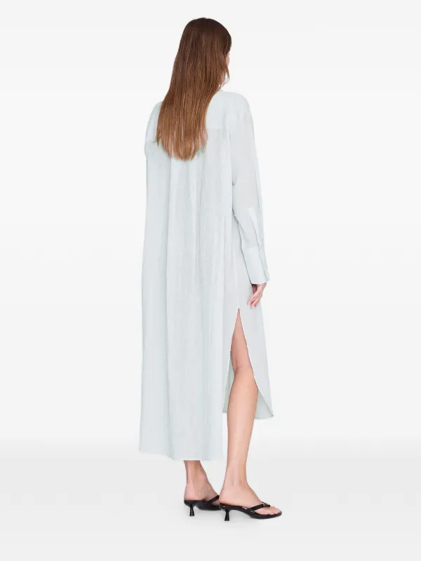 anine bing shirt dress Anine Bing - Lake striped beige shirt dress A021125294