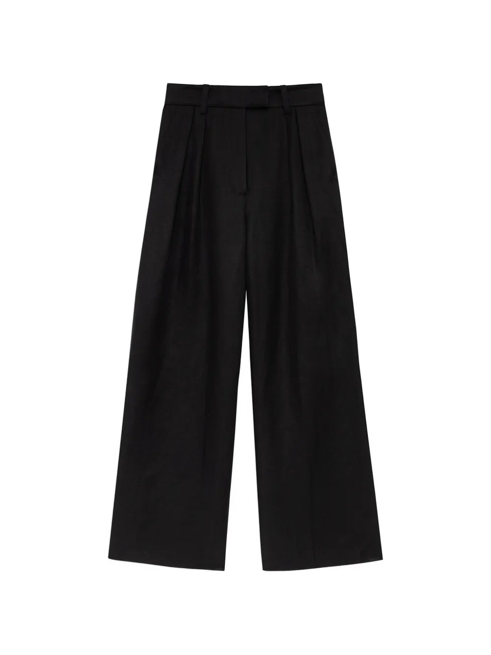 ANINE BING Lou pleated palazzo pants - Nero