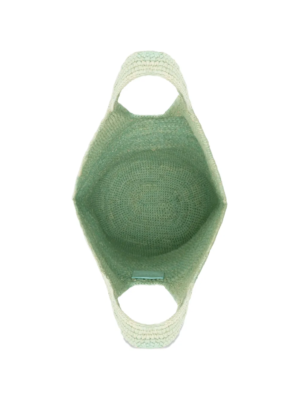 ANINE BING Leah raffia shopper met logo Groen