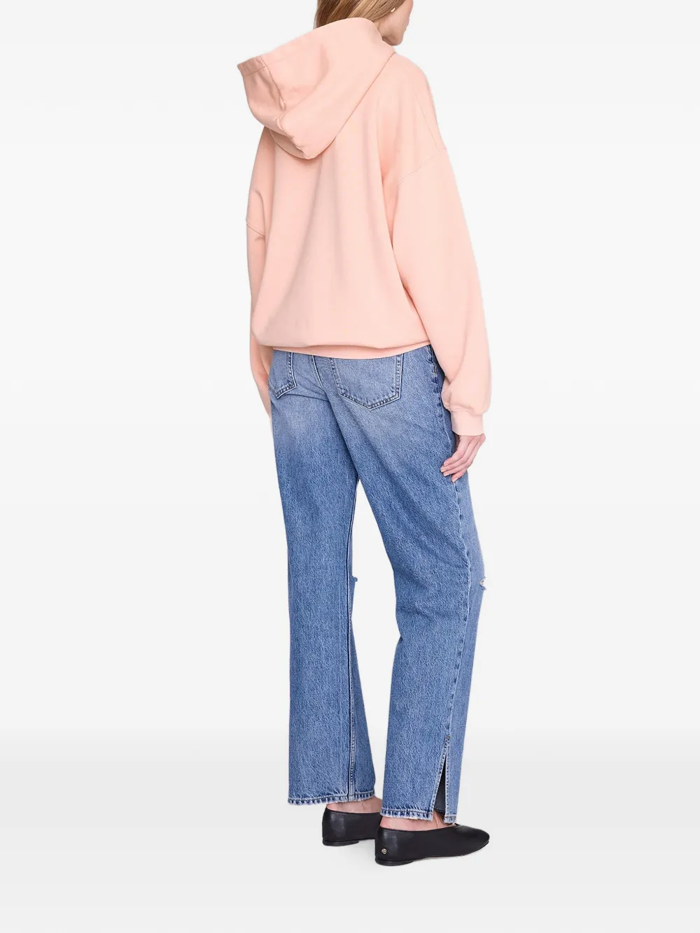 ANINE BING Hoodie met geborduurd logo Roze