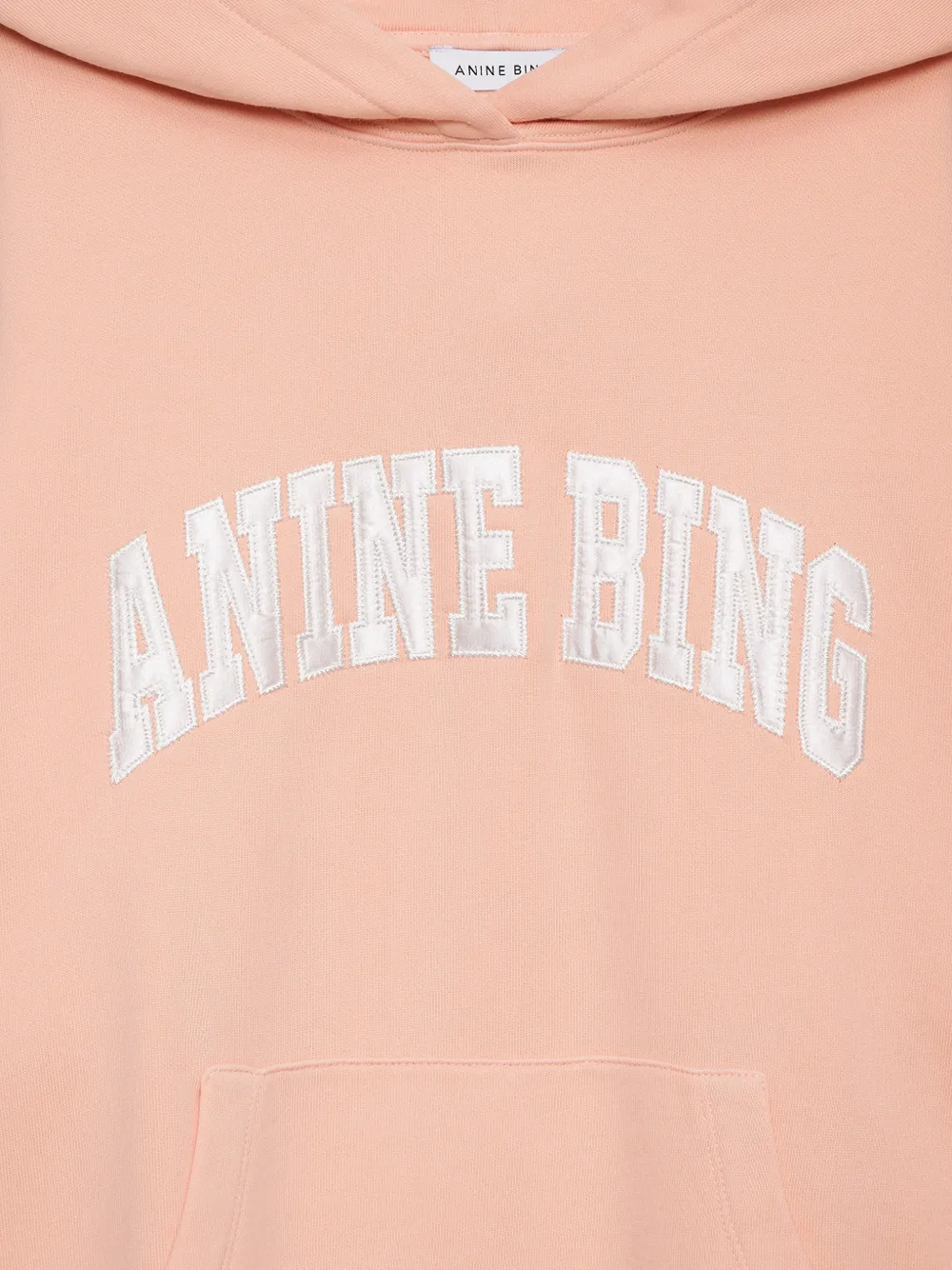 ANINE BING Hoodie met geborduurd logo Roze