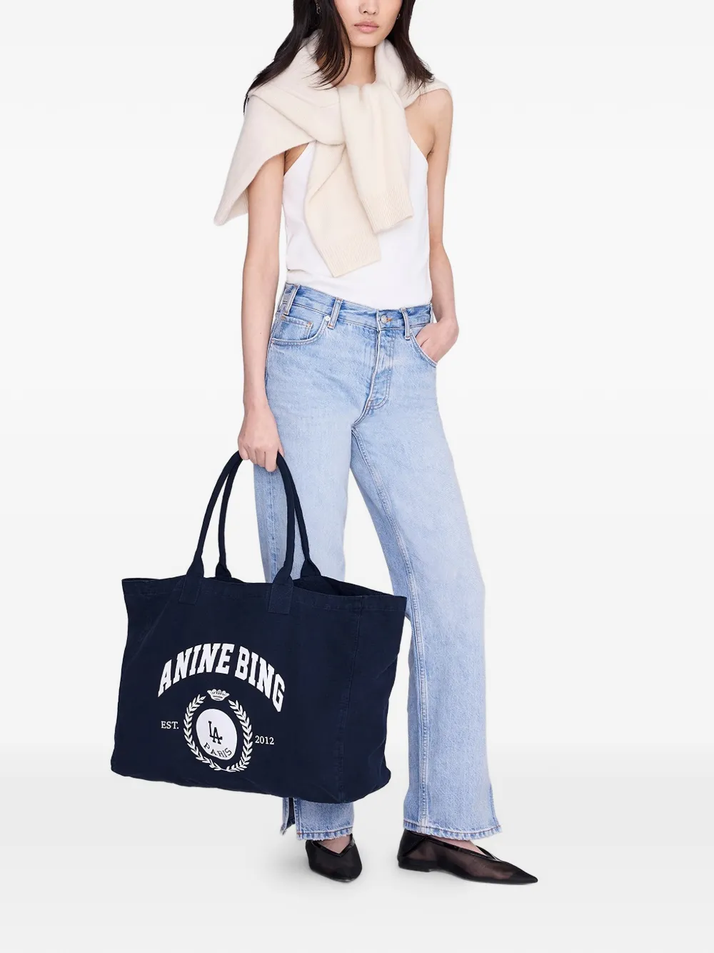 ANINE BING Leo Collegiate tote bag · OS
