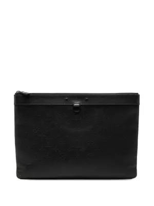 MM6 Maison Margiela ロゴパッチ クラッチバッグ | ブラック | FARFETCH JP