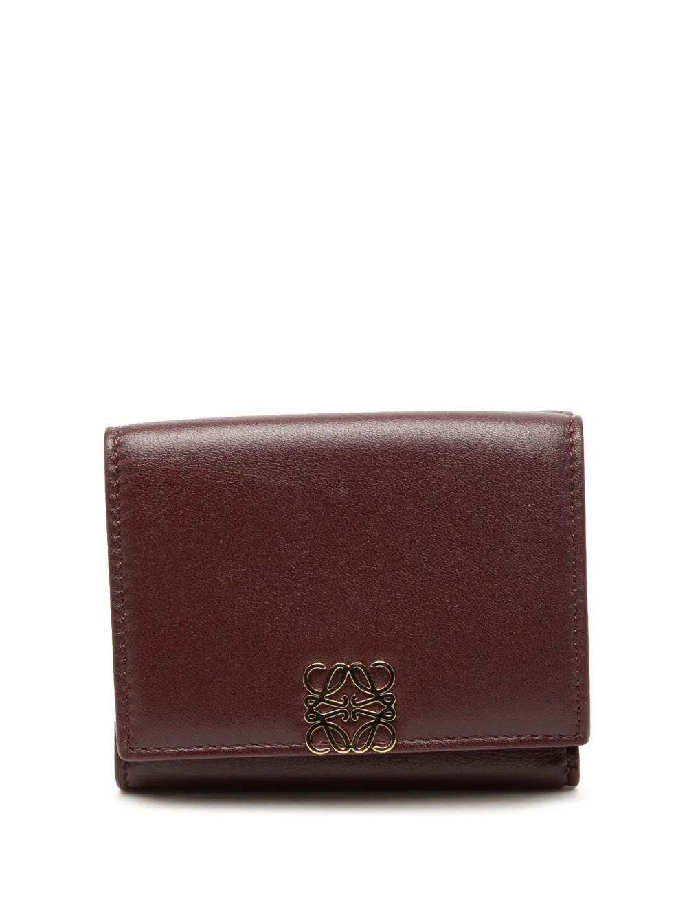 Loewe Pre-Owned 2024 Leather Anagram Trifold Wallet small wallets - Rosso