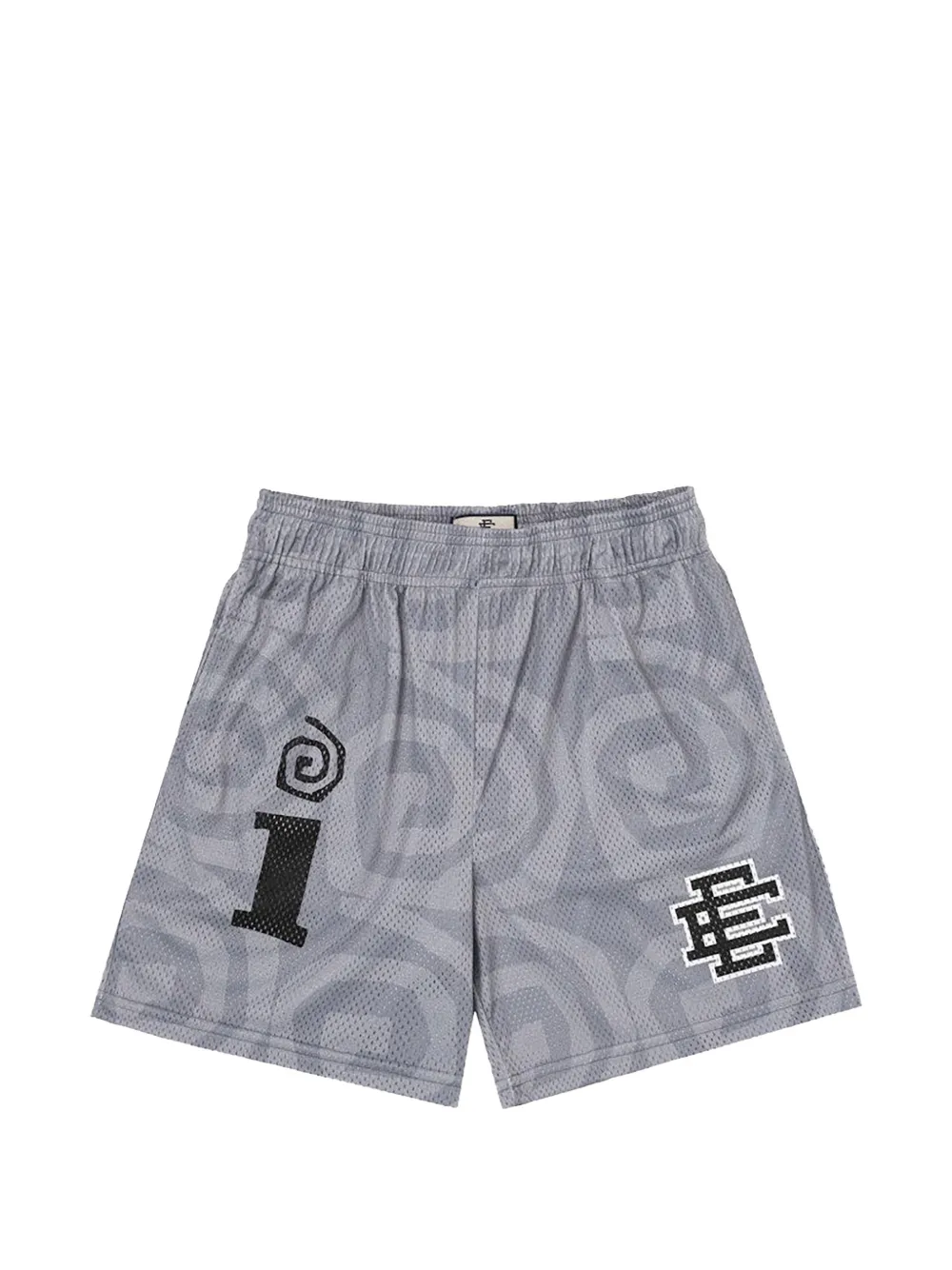 ERIC EMANUEL x Interscope Records logo-print mesh shorts - Grigio