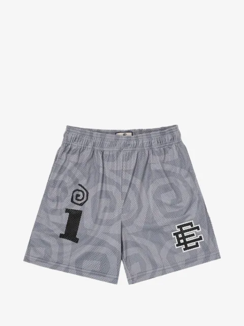 ERIC EMANUEL x Interscope Records logo-print mesh shorts
