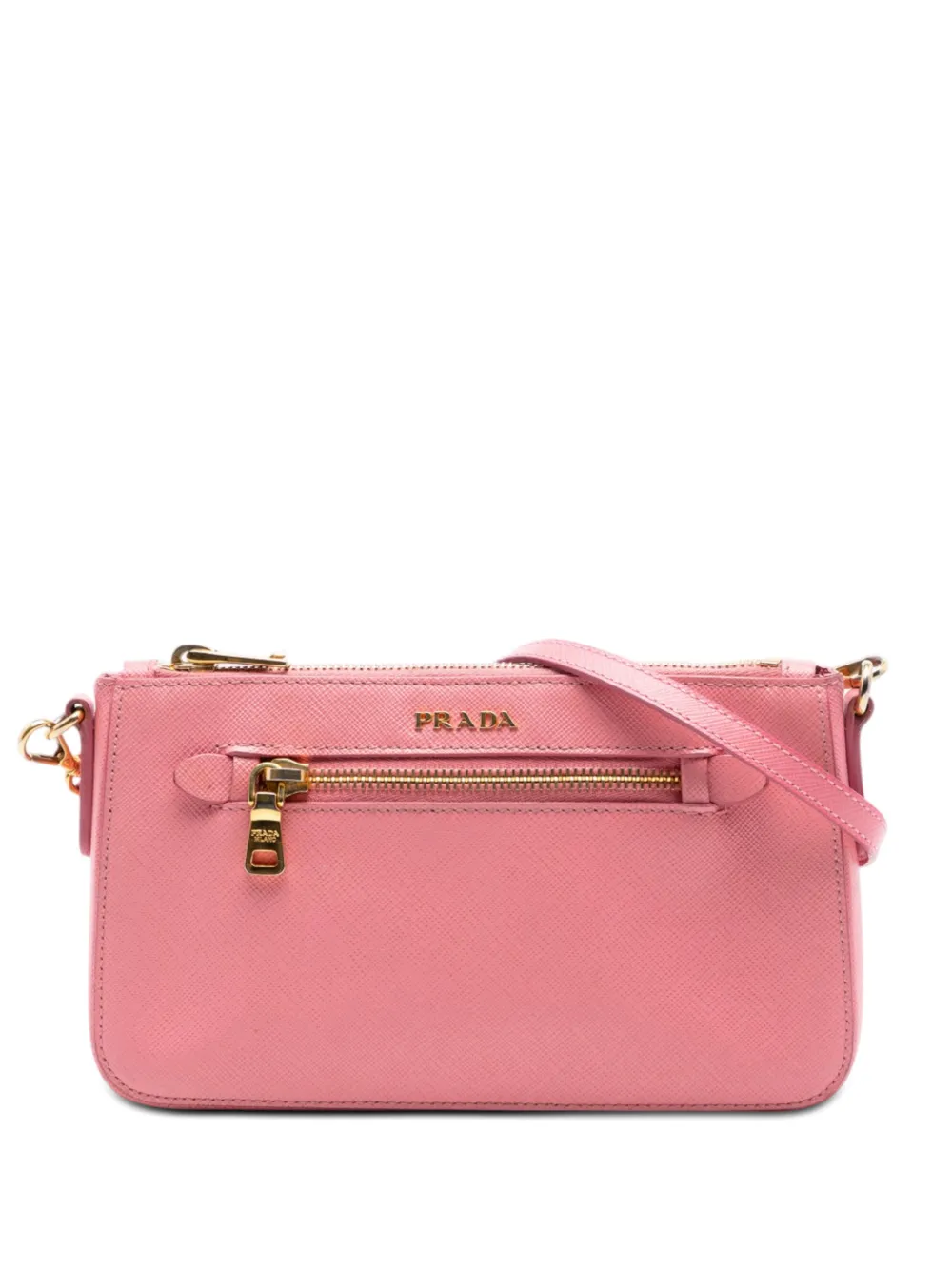 Prada Pre-Owned 2010-2026 Saffiano Lux Front Pocket crossbody bag - Rosa