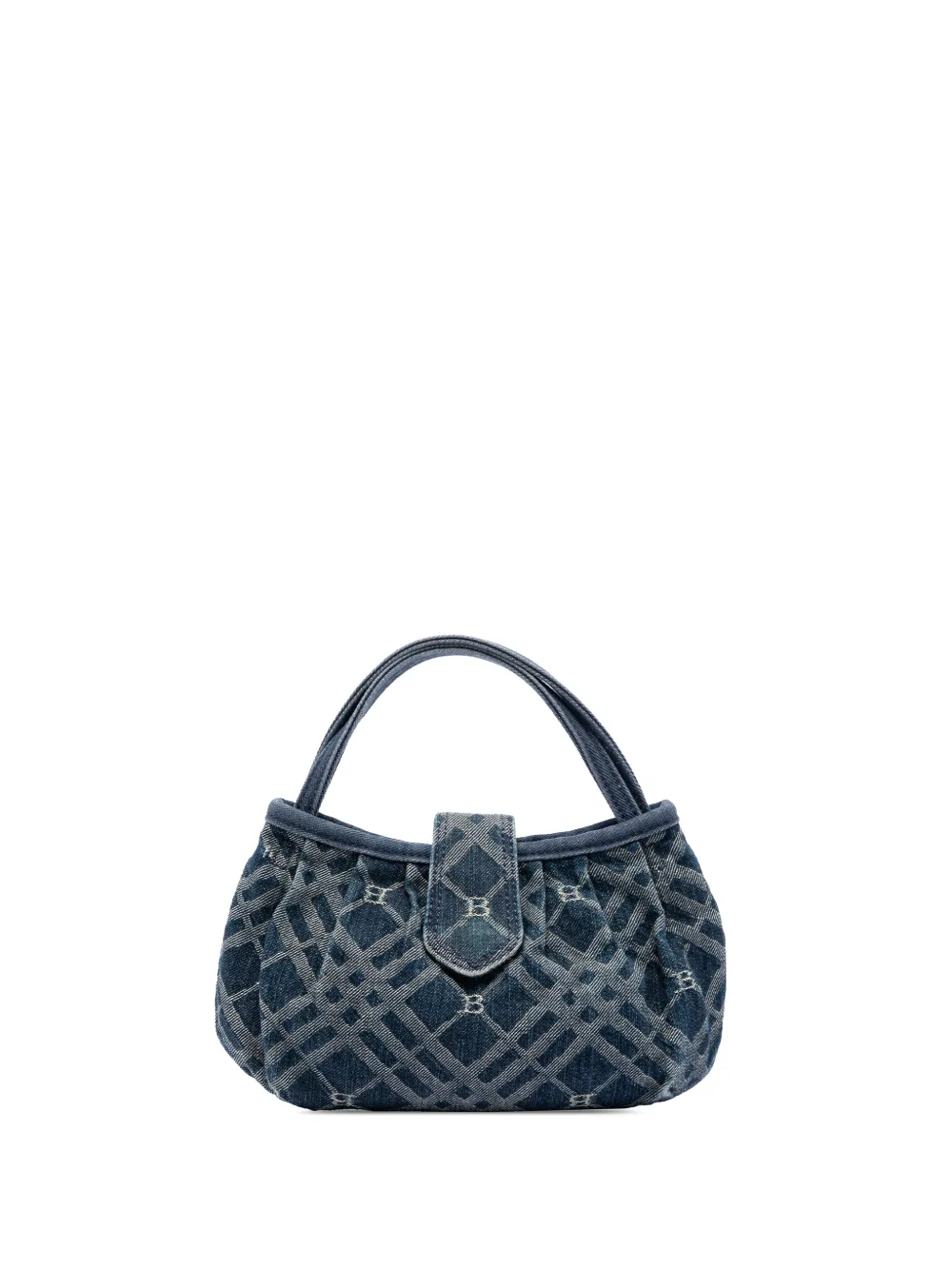 Burberry Pre-Owned 2018-2023 Nova Check Denim handbag - Blue