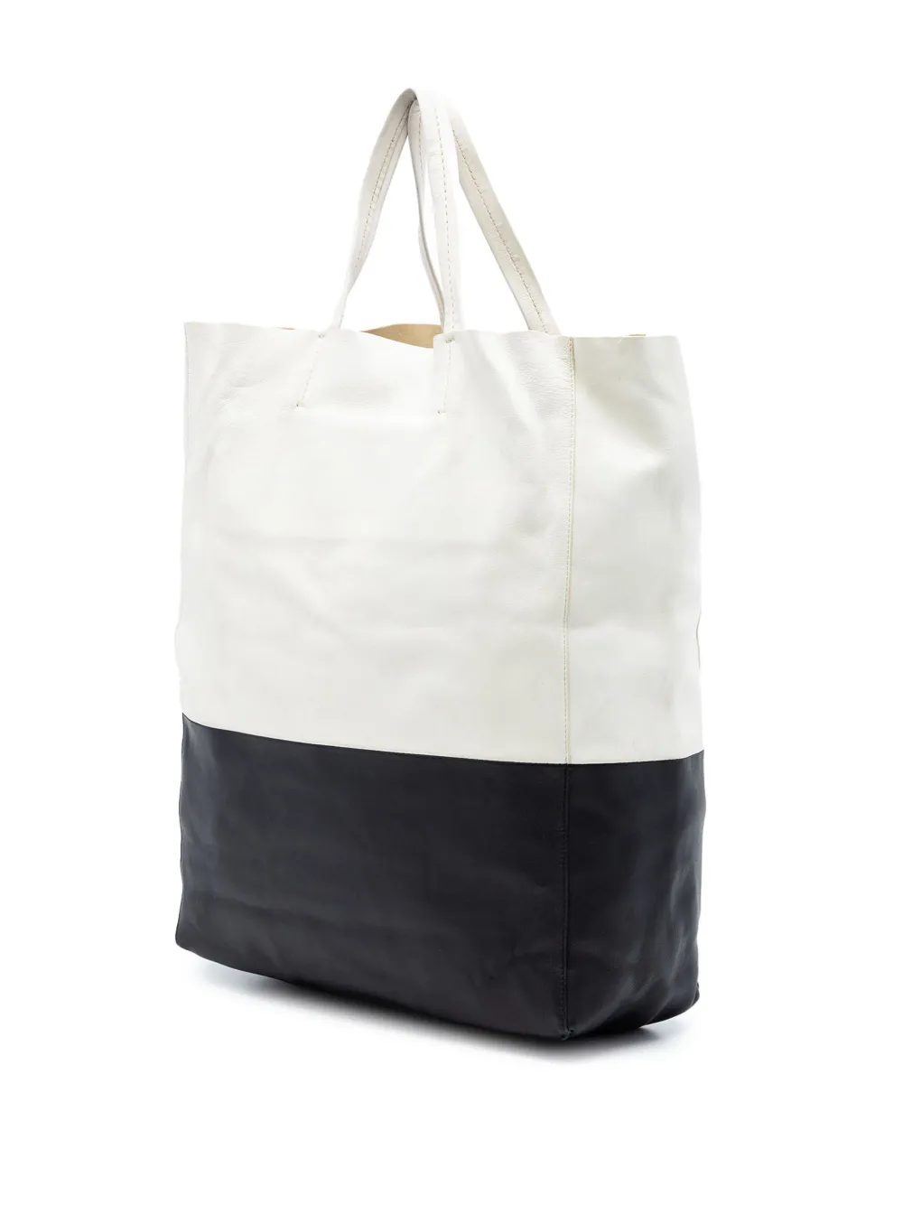 Celine Pre-owned 2011 Bicolor Leather Vertical Cabas Tote Bag in Black, view 3
