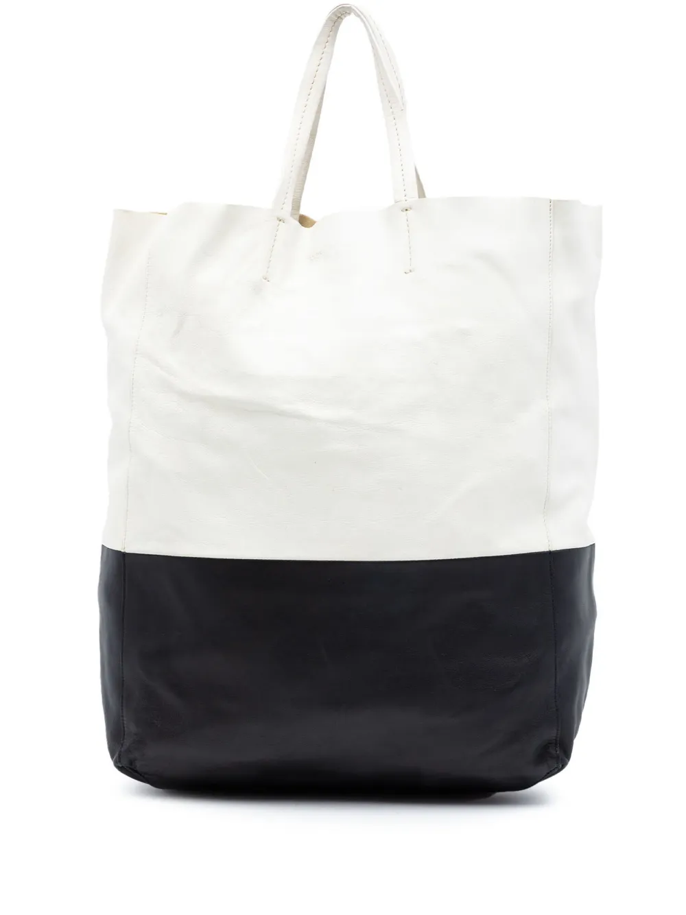 Celine Pre-Owned 2011 Bicolor Leather Vertical Cabas tote bag - Black