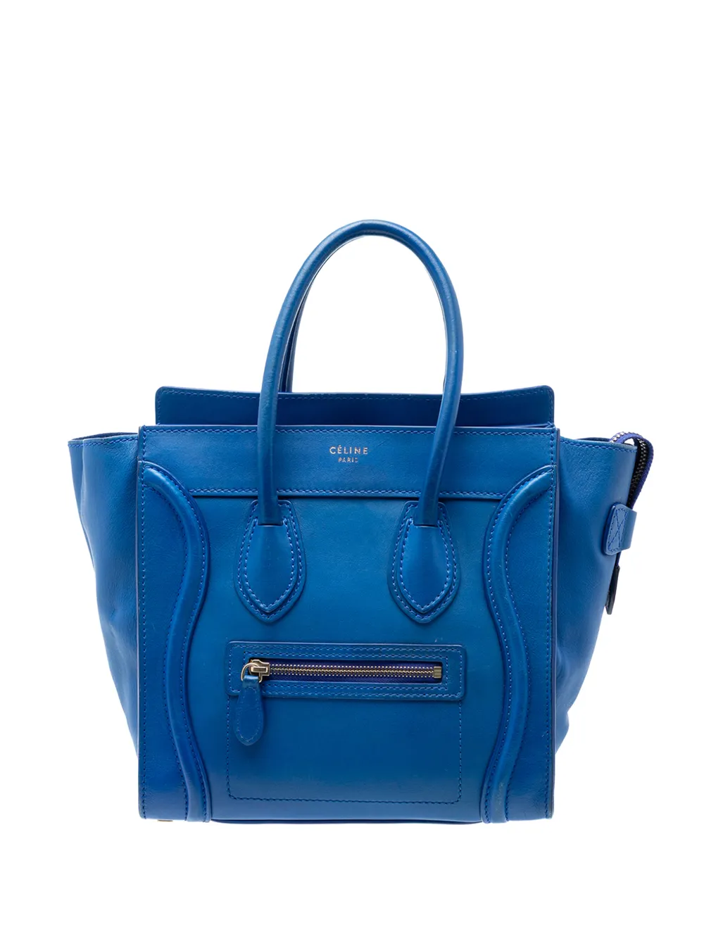 Celine Pre-Owned 2012 Micro Smooth Calfskin Luggage tote bag - Blu
